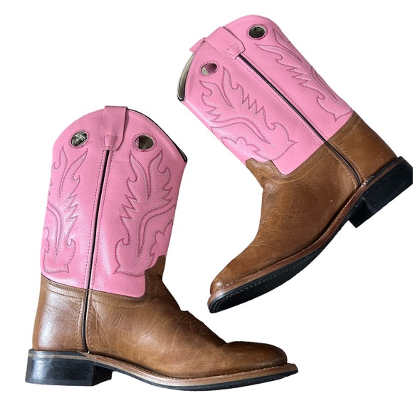 Old West Shoes - Old West Cowgirl Boots PINK